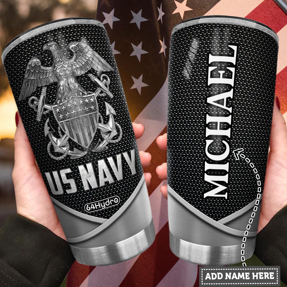 Personalized US Navy NAV Stainless Steel Tumbler