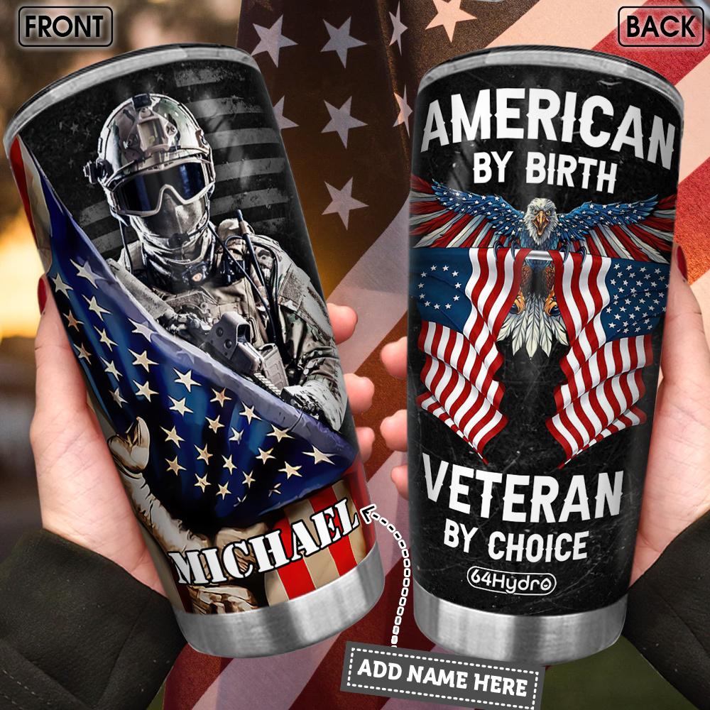 Personalized Veteran By Choice VET Stainless Steel Tumbler