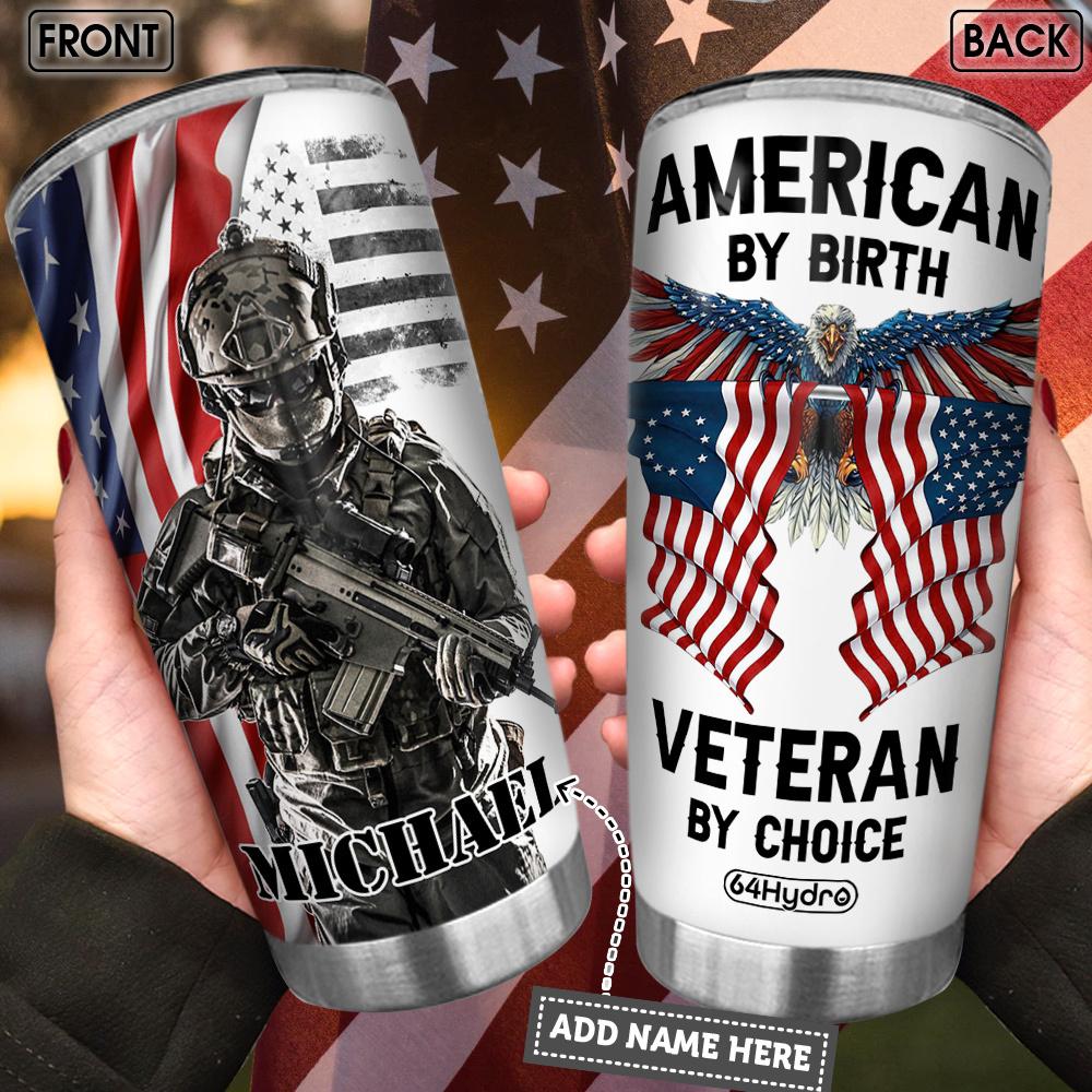 Personalized Veteran By Choice VET Stainless Steel Tumbler
