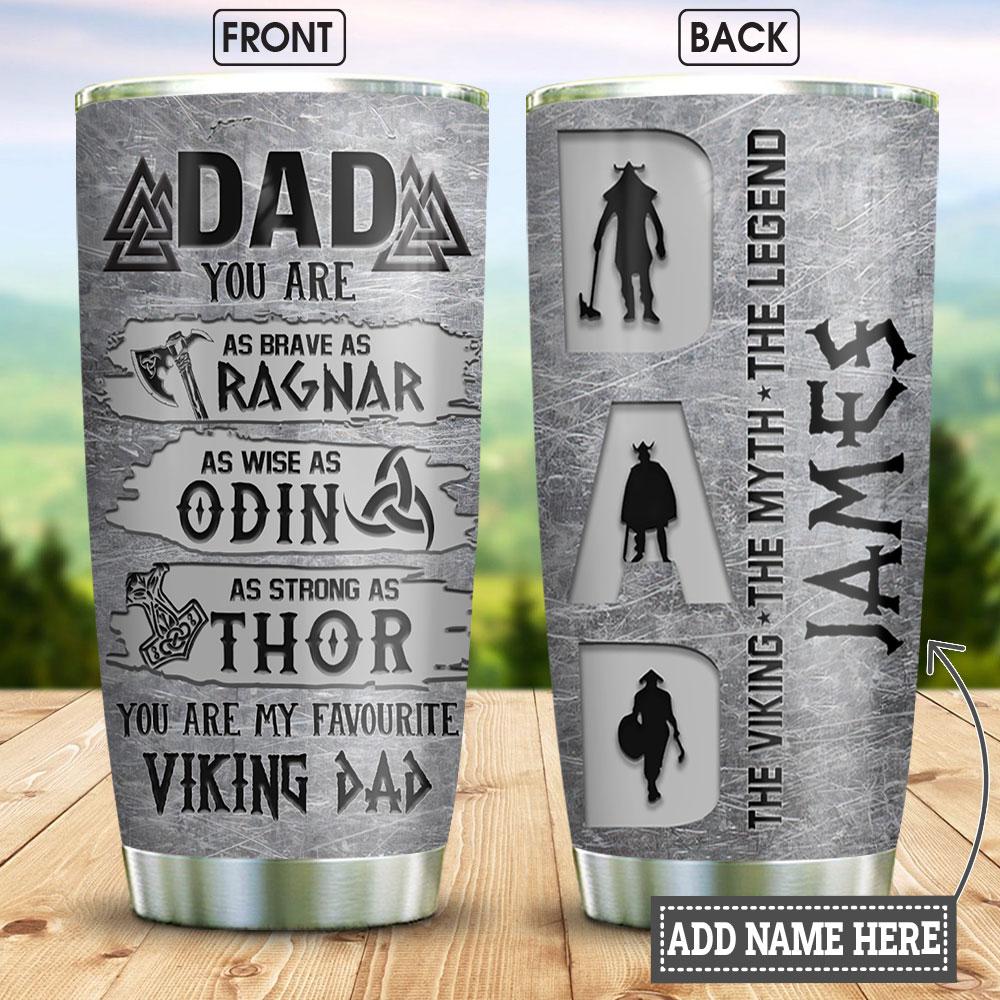 Personalized Viking Dad Stainless Steel Tumbler
