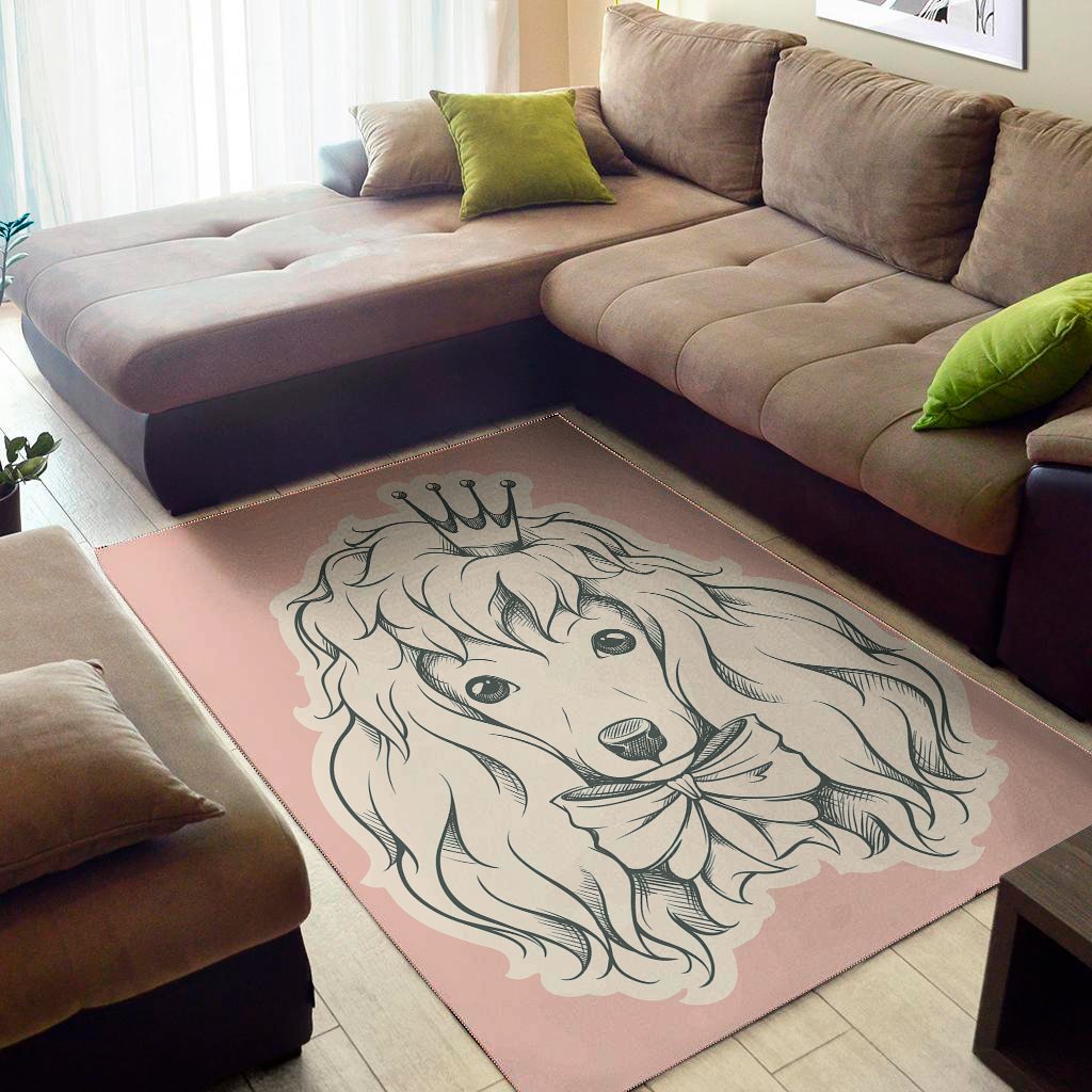 Princess Poodle Print Area Rug Floor Decor