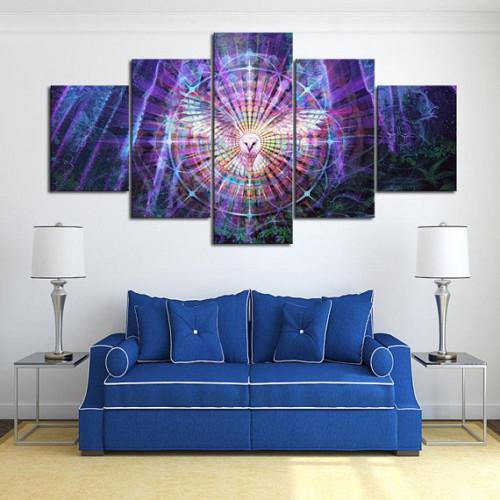 Psychedelic - Abstract 5 Panel Canvas Art Wall Decor