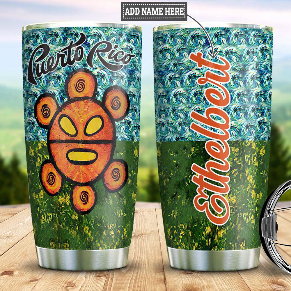 Puerto Rico Personalized Stainless Steel Tumbler