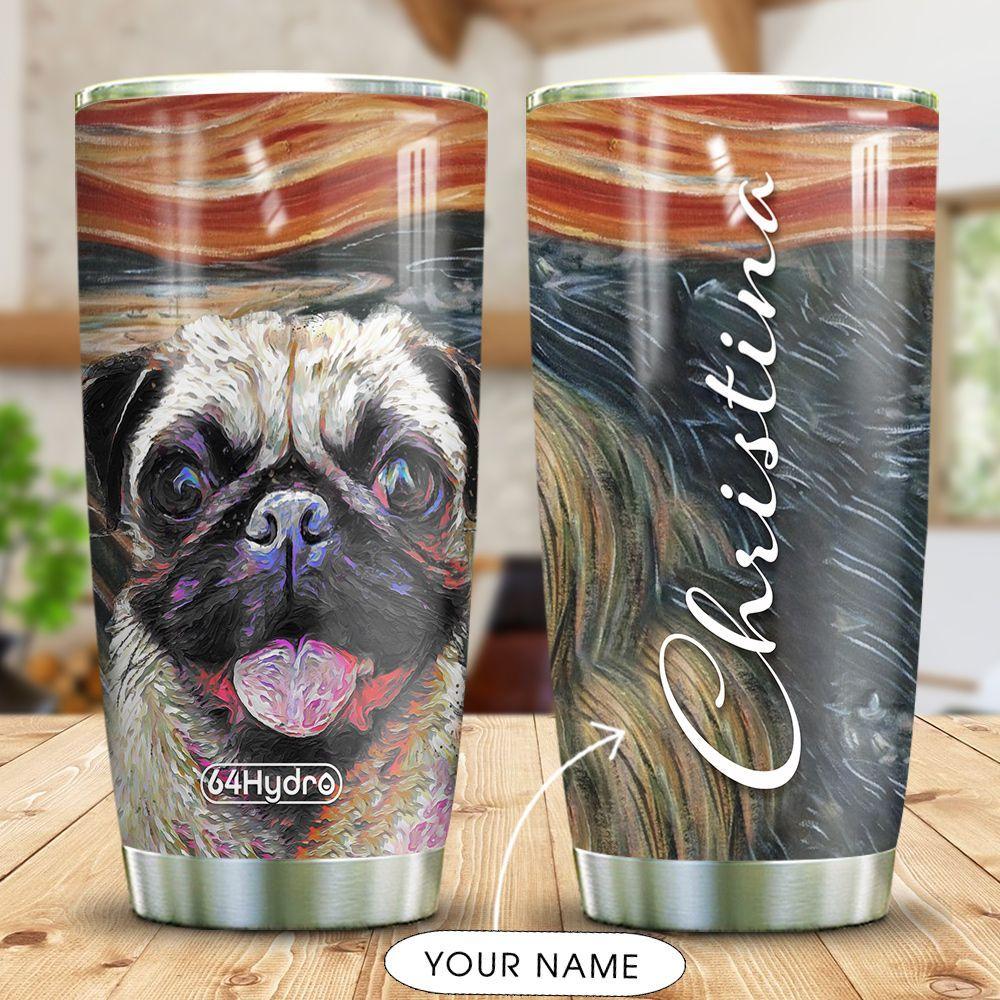 Pug Personalized Stainless Steel Tumbler