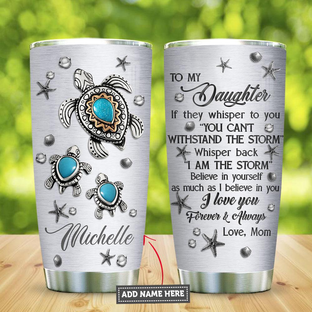 Sea Turtle Bohemian Jewelry Style Personalized Stainless Steel Tumbler