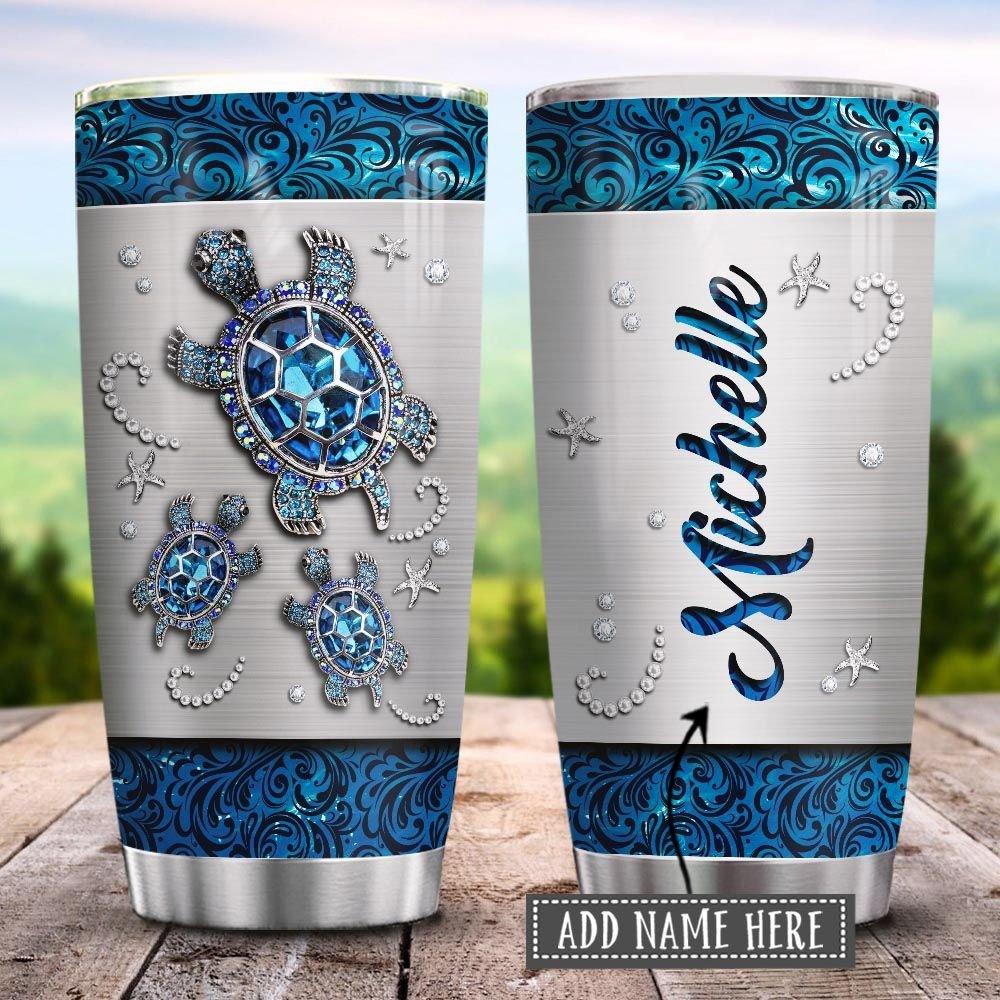Sea Turtle Jewelry Metal Style Personalized Stainless Steel Tumbler
