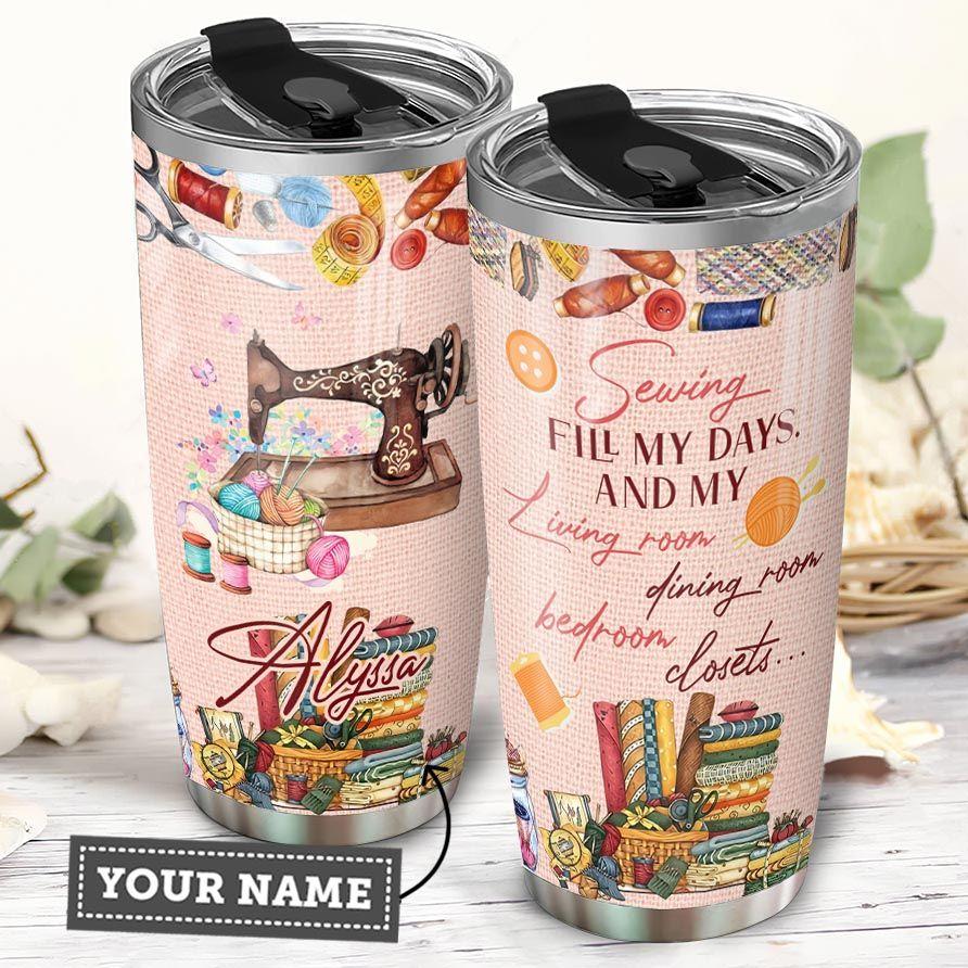 Sewing Personalized Stainless Steel Tumbler