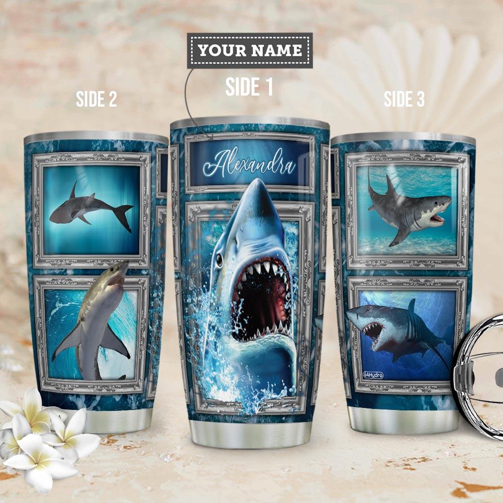 Shark Personalized Stainless Steel Tumbler