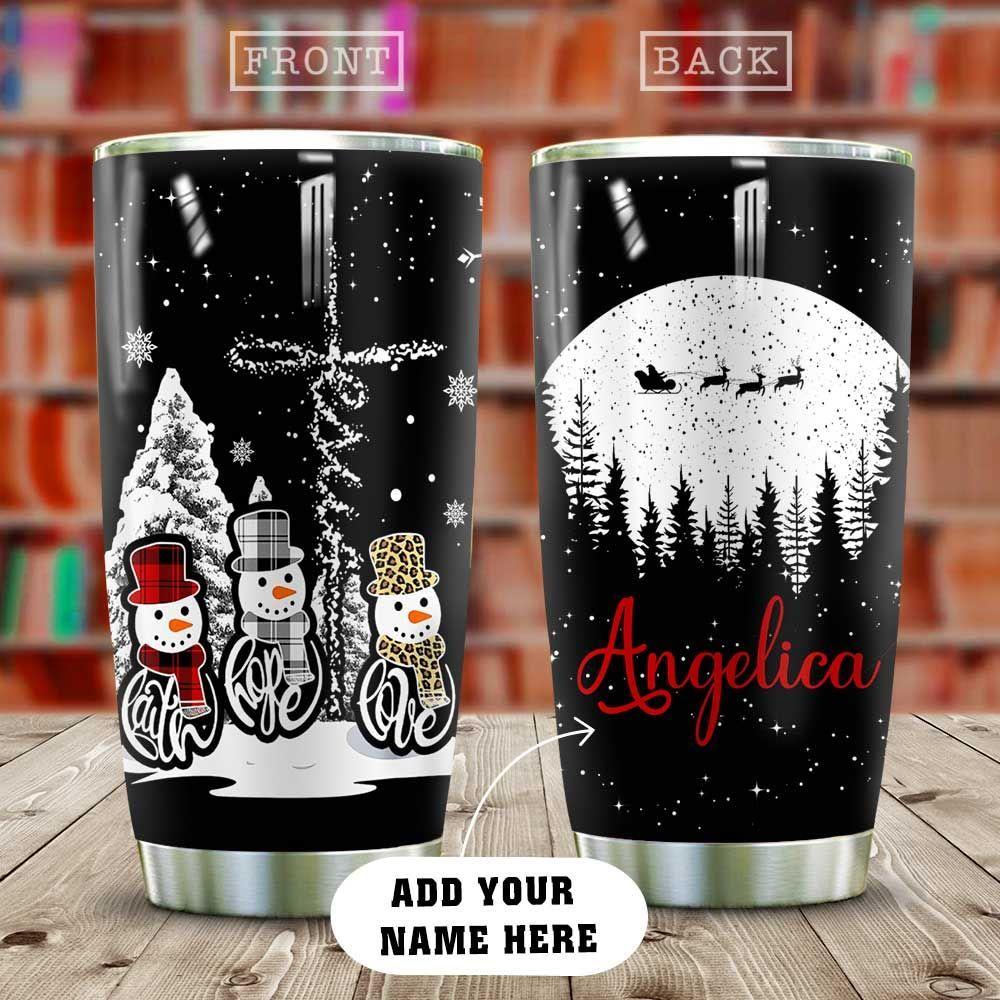 Snowman Christmas Personalized Stainless Steel Tumbler