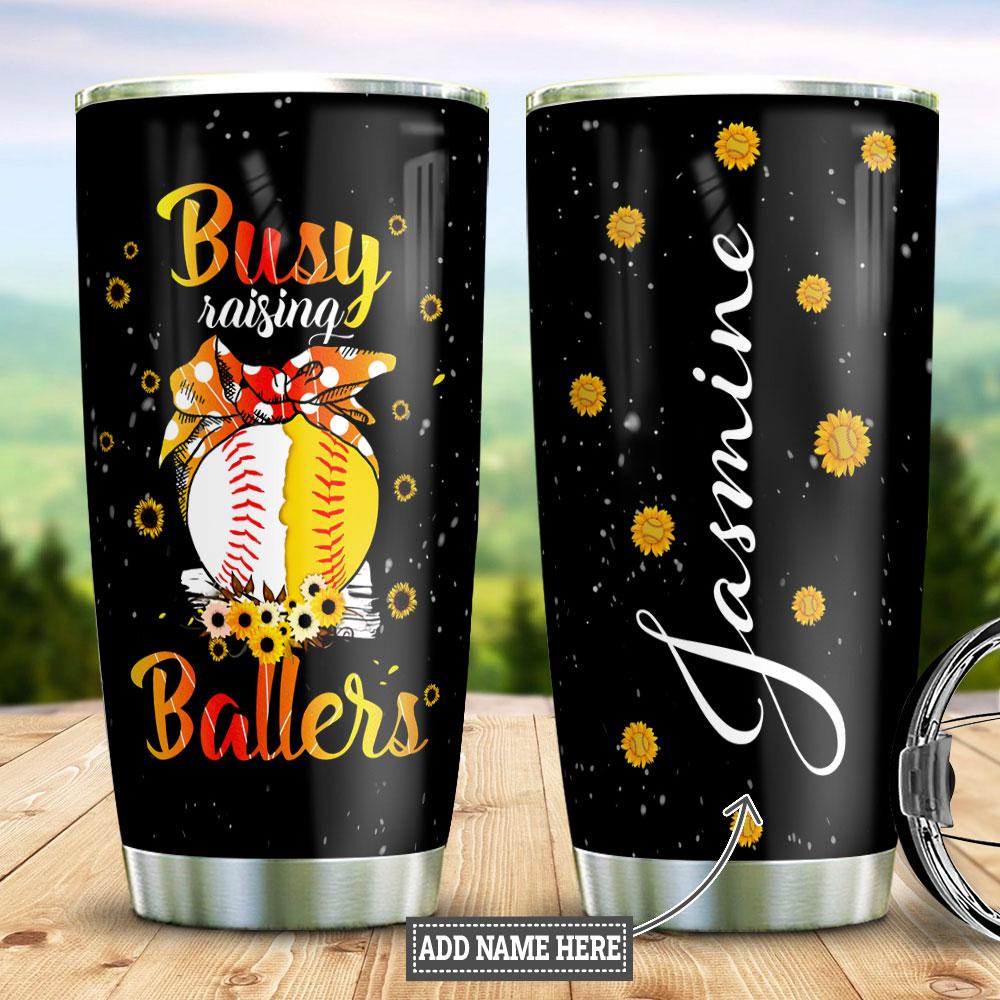 Softball Mom Personalized Stainless Steel Tumbler