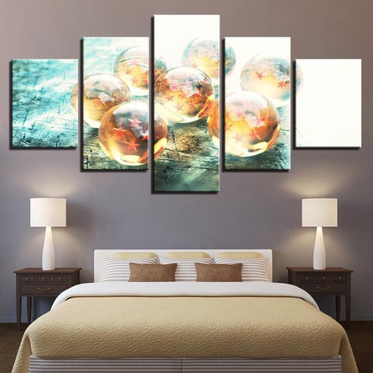 Stars In Marbles - Abstract 5 Panel Canvas Art Wall Decor