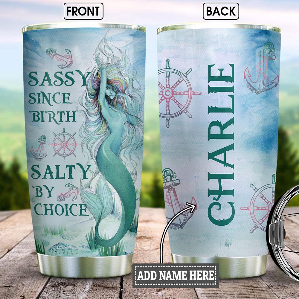 Strong Mermaid Personalized Stainless Steel Tumbler