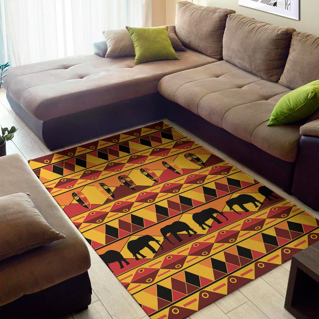 Sunset African Tribal Pattern Print Area Rug Floor Decor