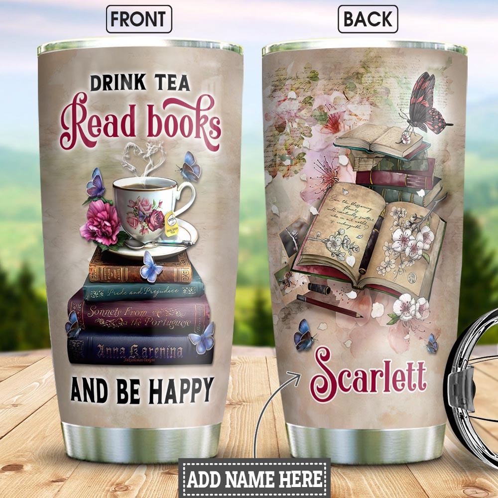 Tea Book Personalized Stainless Steel Tumbler