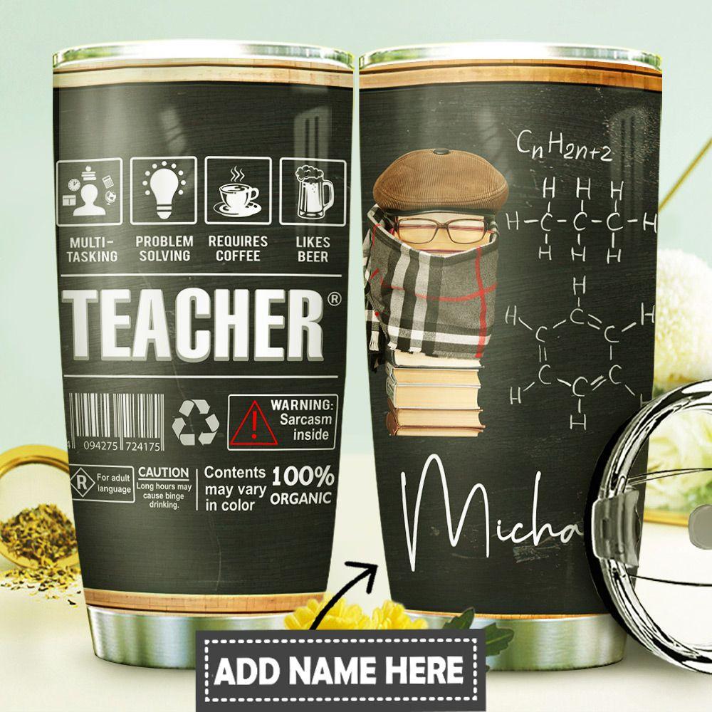 Teacher Label Personalized Stainless Steel Tumbler