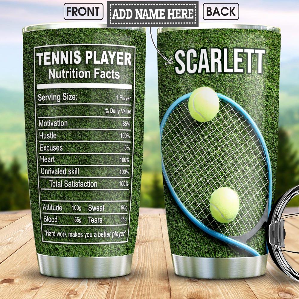 Tennis Fact Personalized Stainless Steel Tumbler
