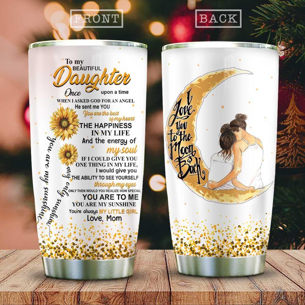 To My Daughter Sunflower Stainless Steel Tumbler