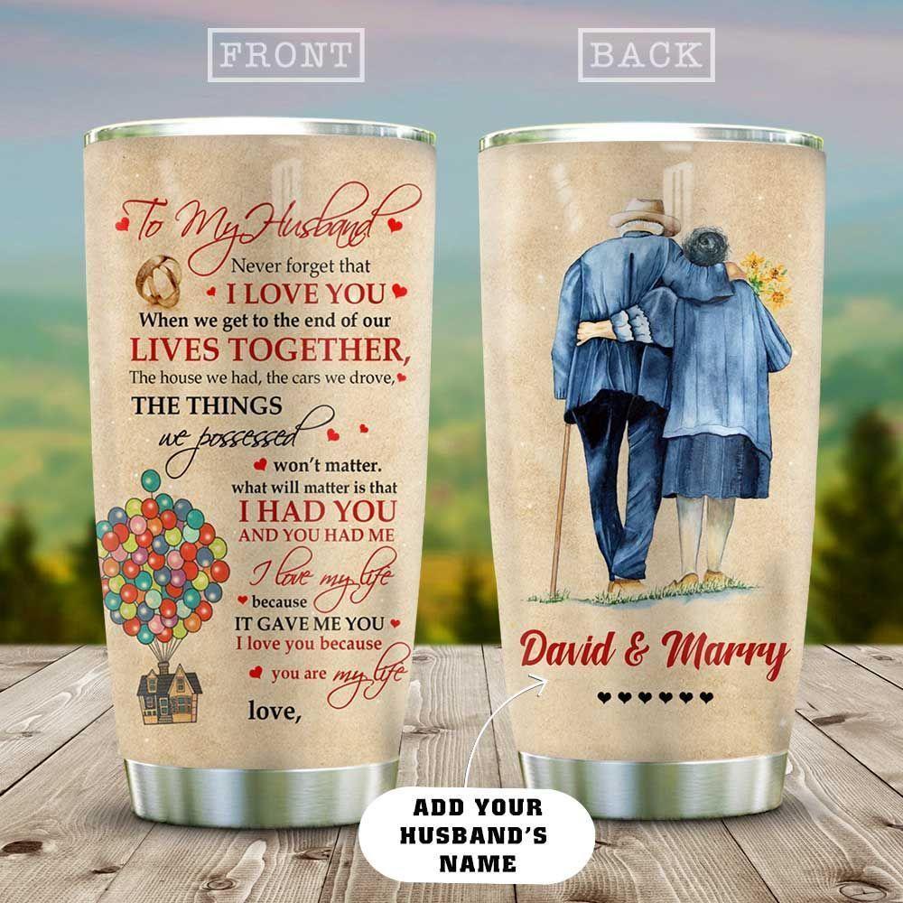 To My Husband Personalized Stainless Steel Tumbler