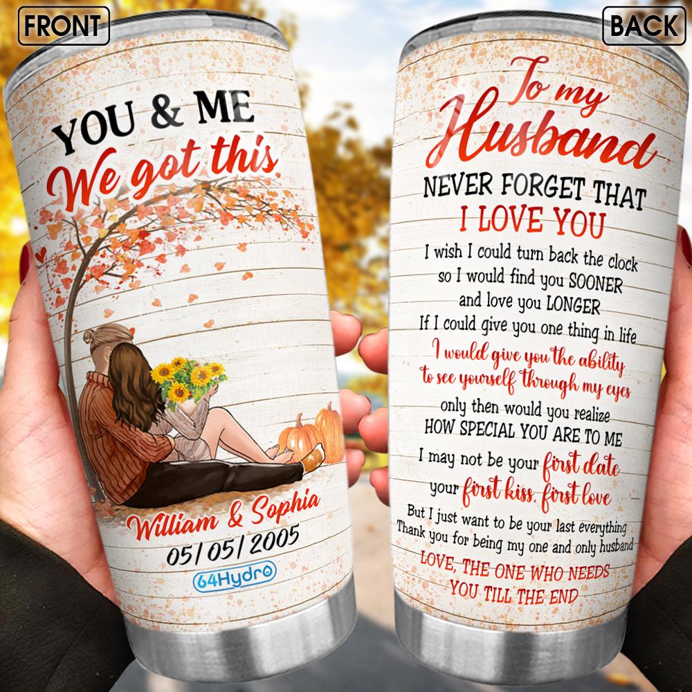 To My Husband Stainless Steel Tumbler