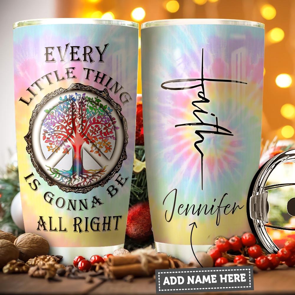 Tree Of Life Hippie Personalized Stainless Steel Tumbler