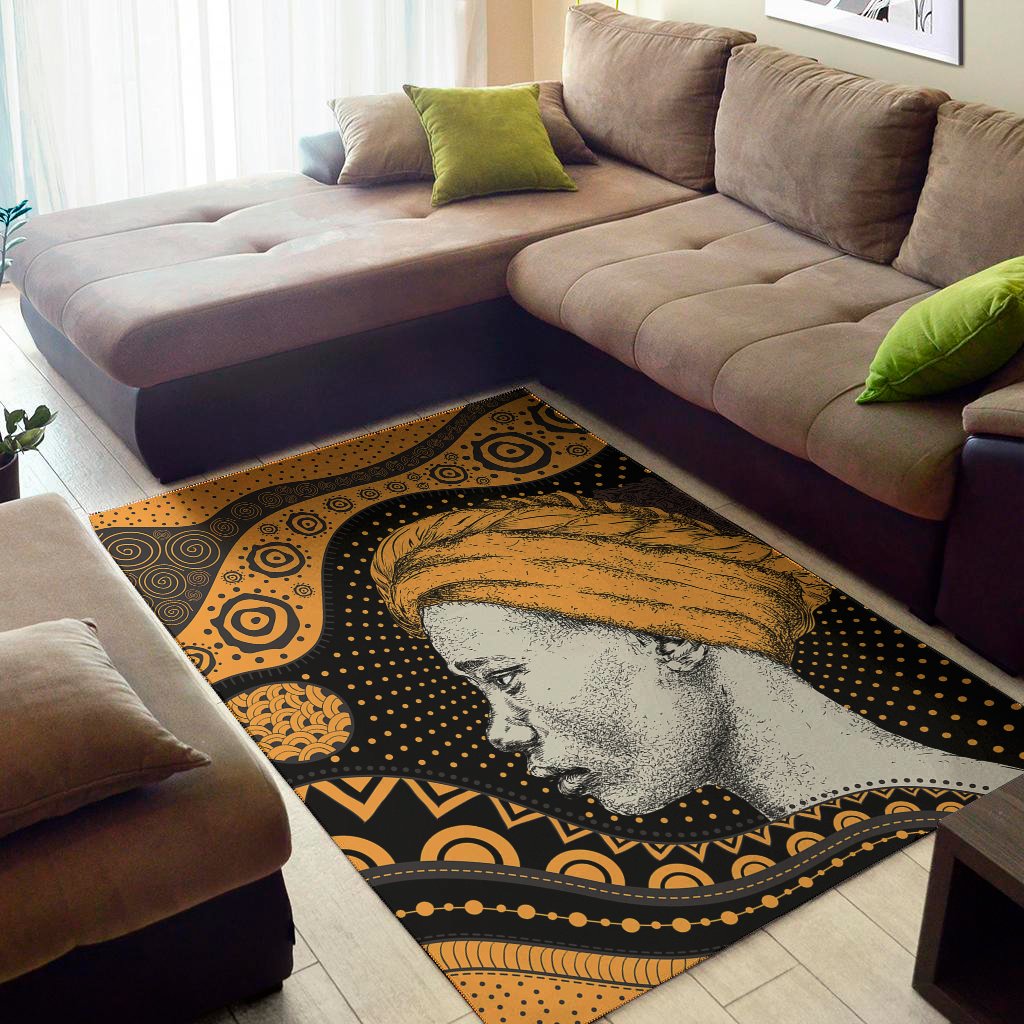 Tribal African Girl Print Area Rug Floor Decor