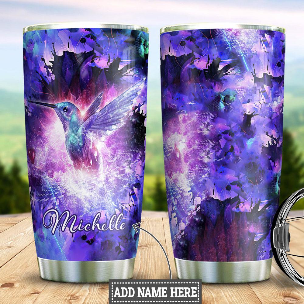 Trippy Hummingbird Personalized Stainless Steel Tumbler
