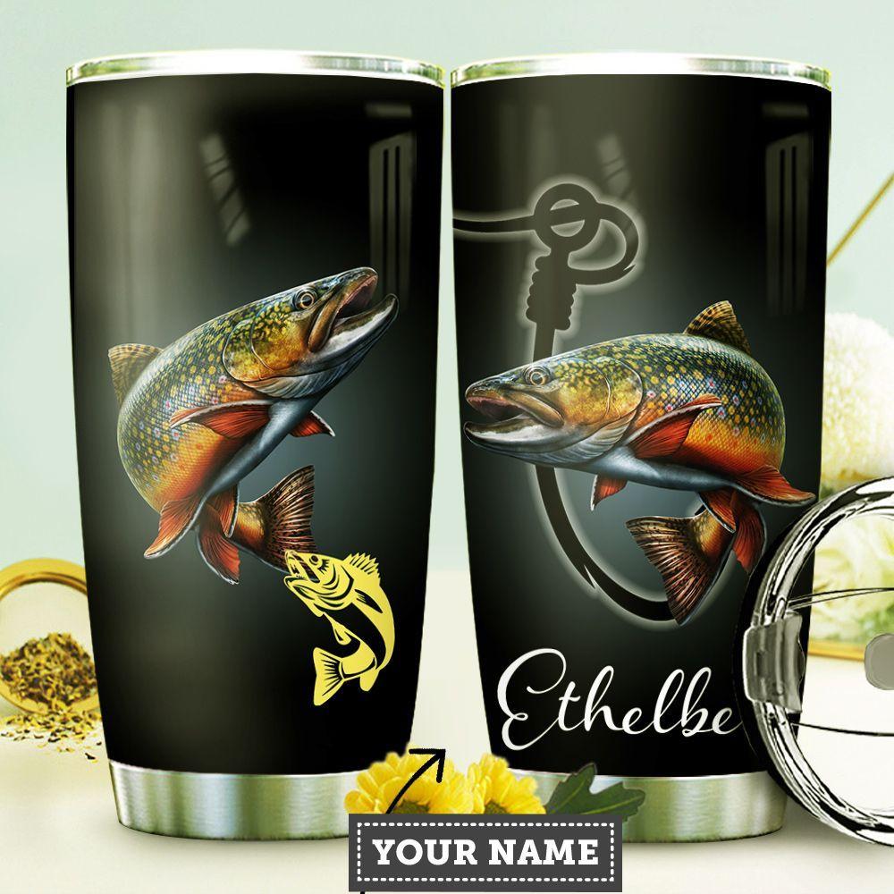 Trout Fishing Personalized Stainless Steel Tumbler