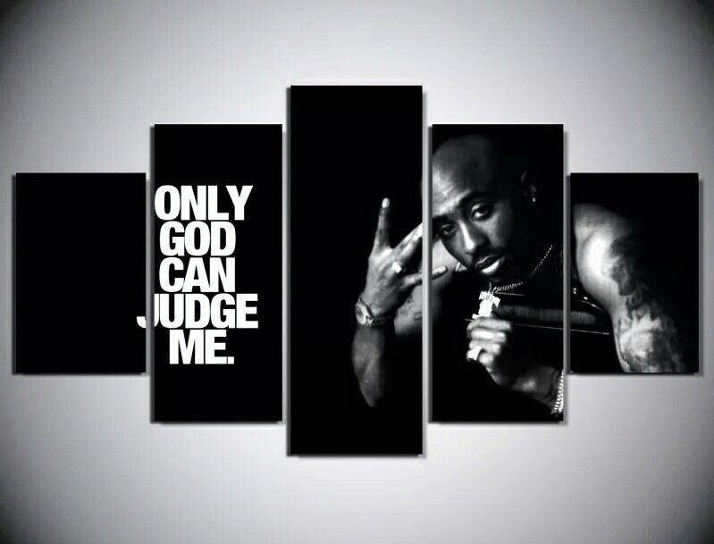 Tupac'S Quote - Abstarct 5 Panel Canvas Art Wall Decor
