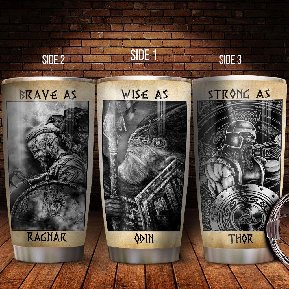 Viking Brave Wise Strong Stainless Steel Tumbler
