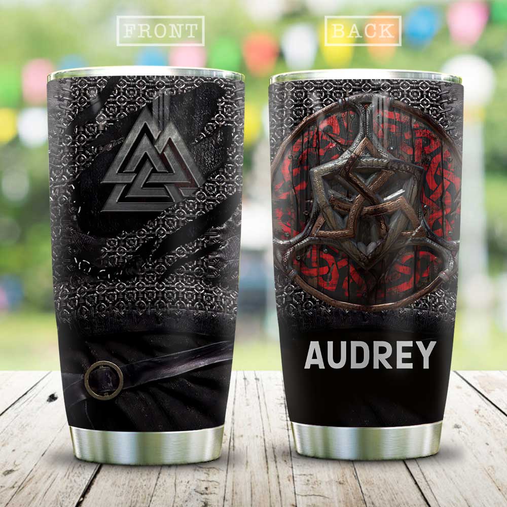 Viking Chain Shield Armor Personalize Stainless Steel Tumbler