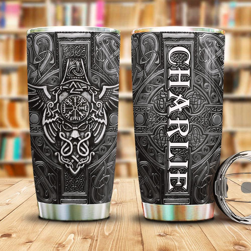 Viking Metal Style Personalized Stainless Steel Tumbler