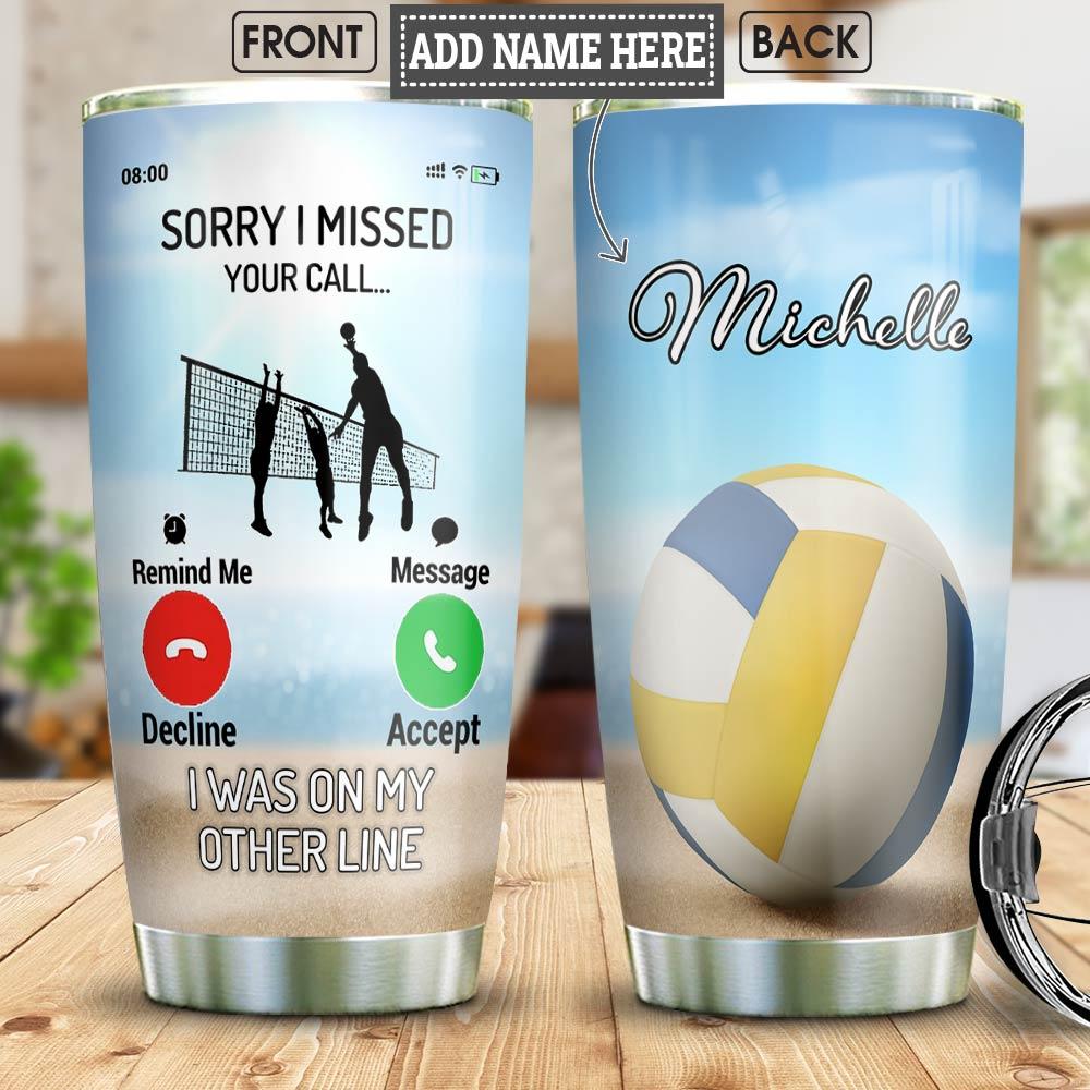 Volleyball Beach Personalized Stainless Steel Tumbler