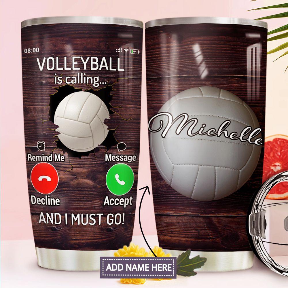 Volleyball Calling Personalized Stainless Steel Tumbler