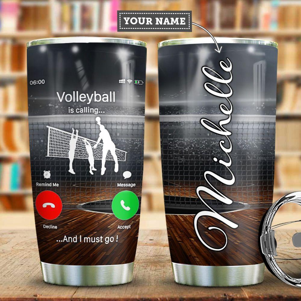 Volleyball Calling Personalized Stainless Steel Tumbler