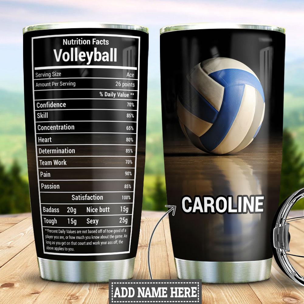 Volleyball Facts Personalized Stainless Steel Tumbler