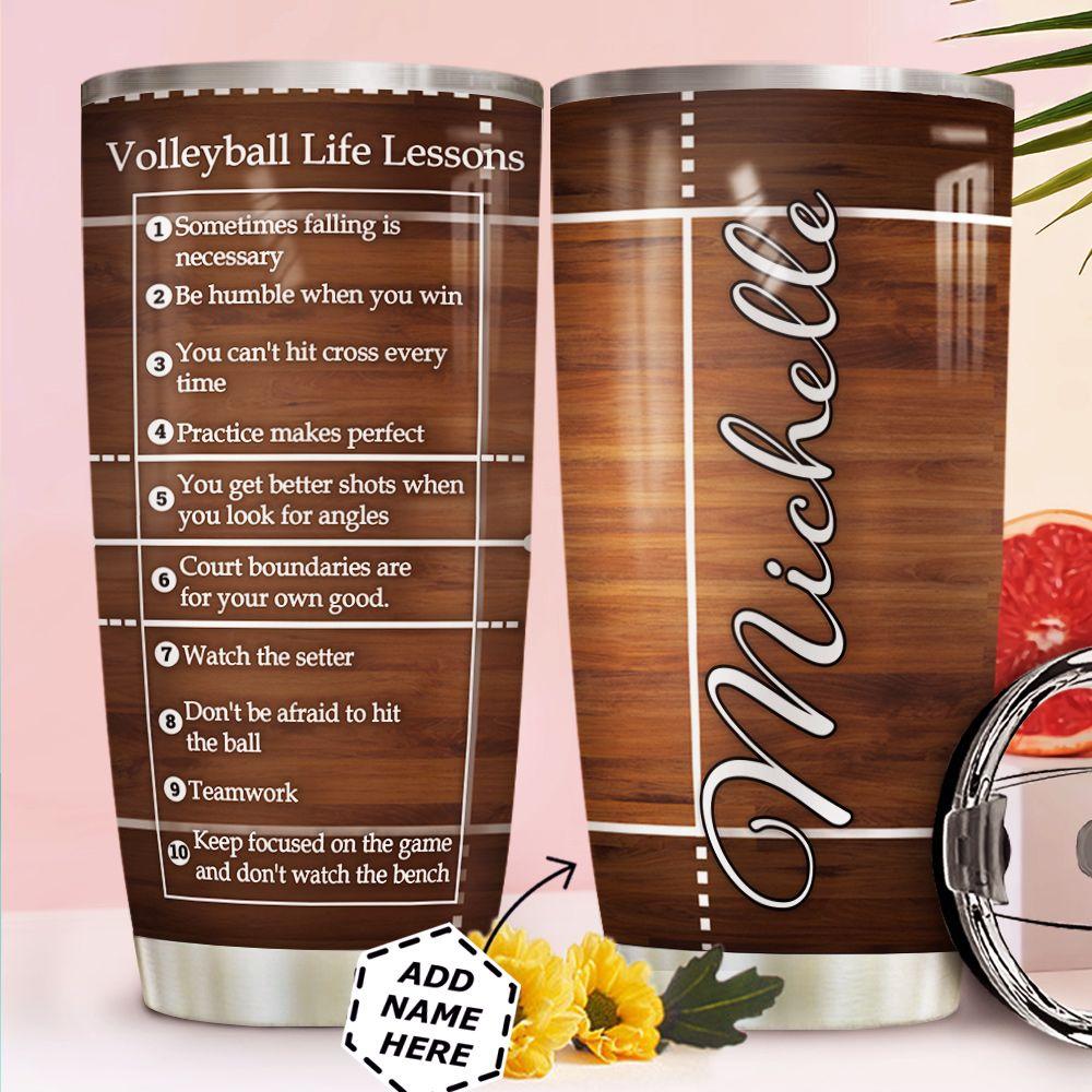 Volleyball Lesson Personalized Stainless Steel Tumbler