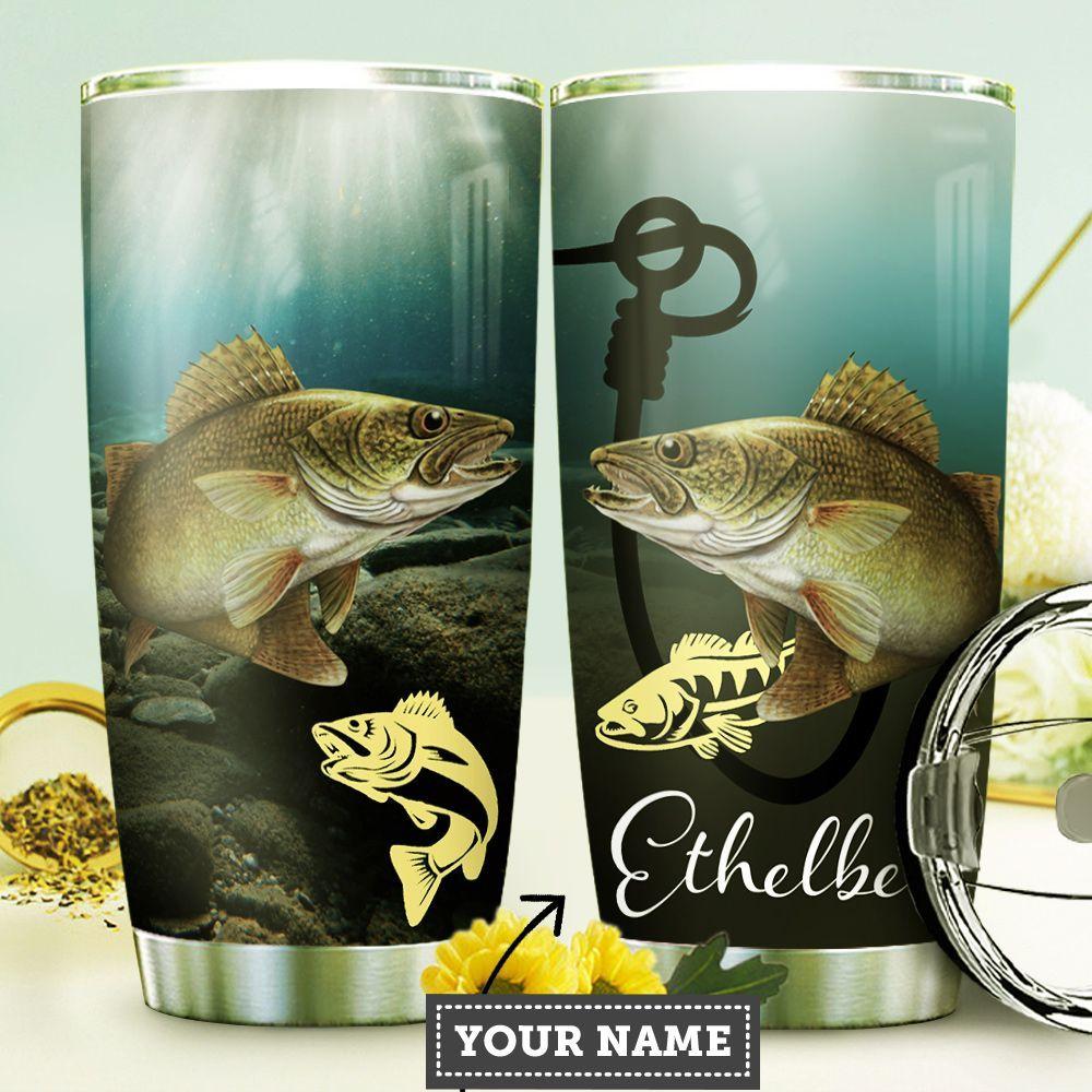 Walleye Fishing Personalized Stainless Steel Tumbler