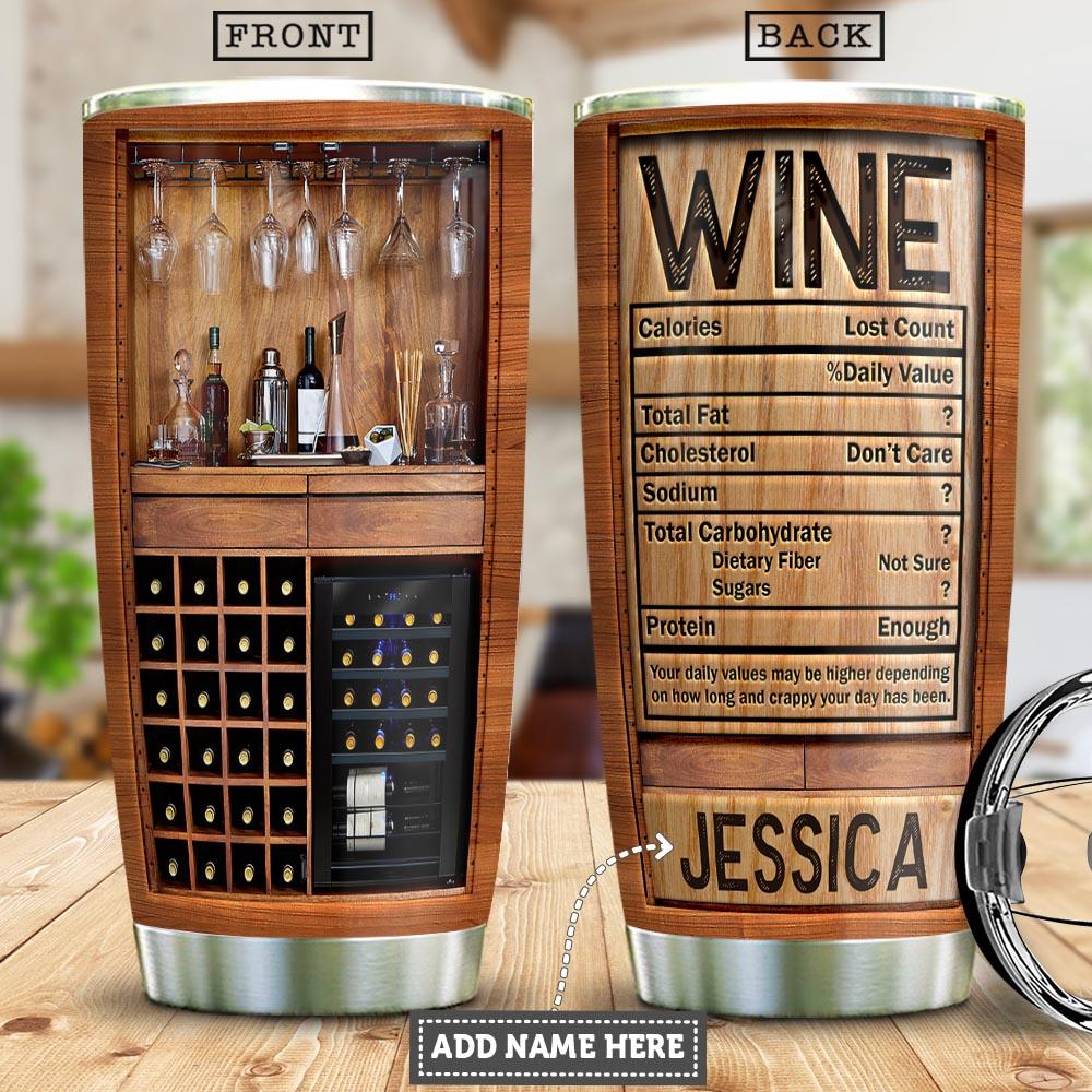 Wine Facts Personalized Stainless Steel Tumbler