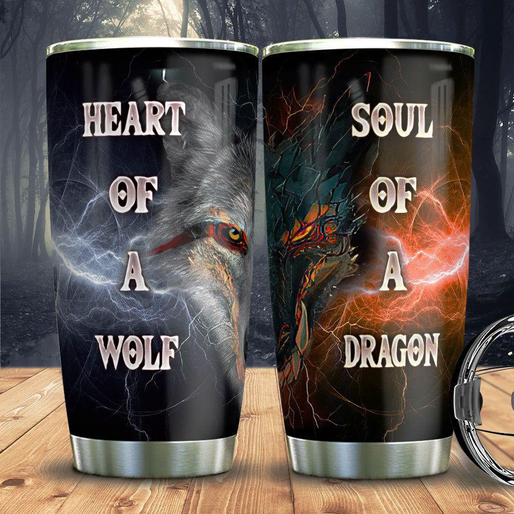 Wolf Dragon Stainless Steel Tumbler