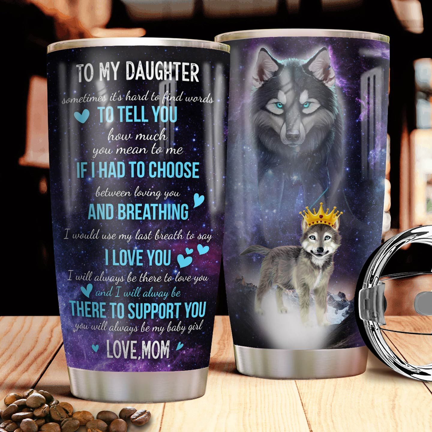 Wolf Letter Stainless Steel Tumbler