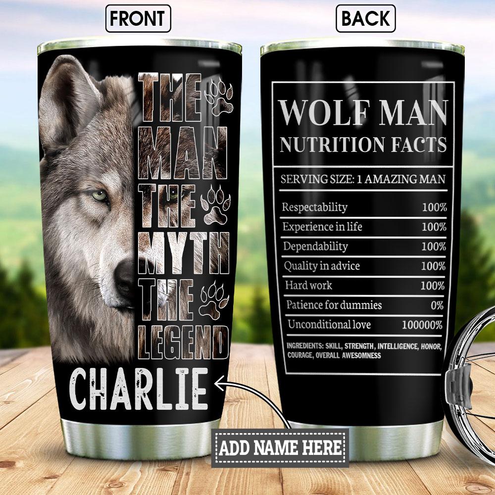 Wolf Man Myth Legend Personalized Stainless Steel Tumbler