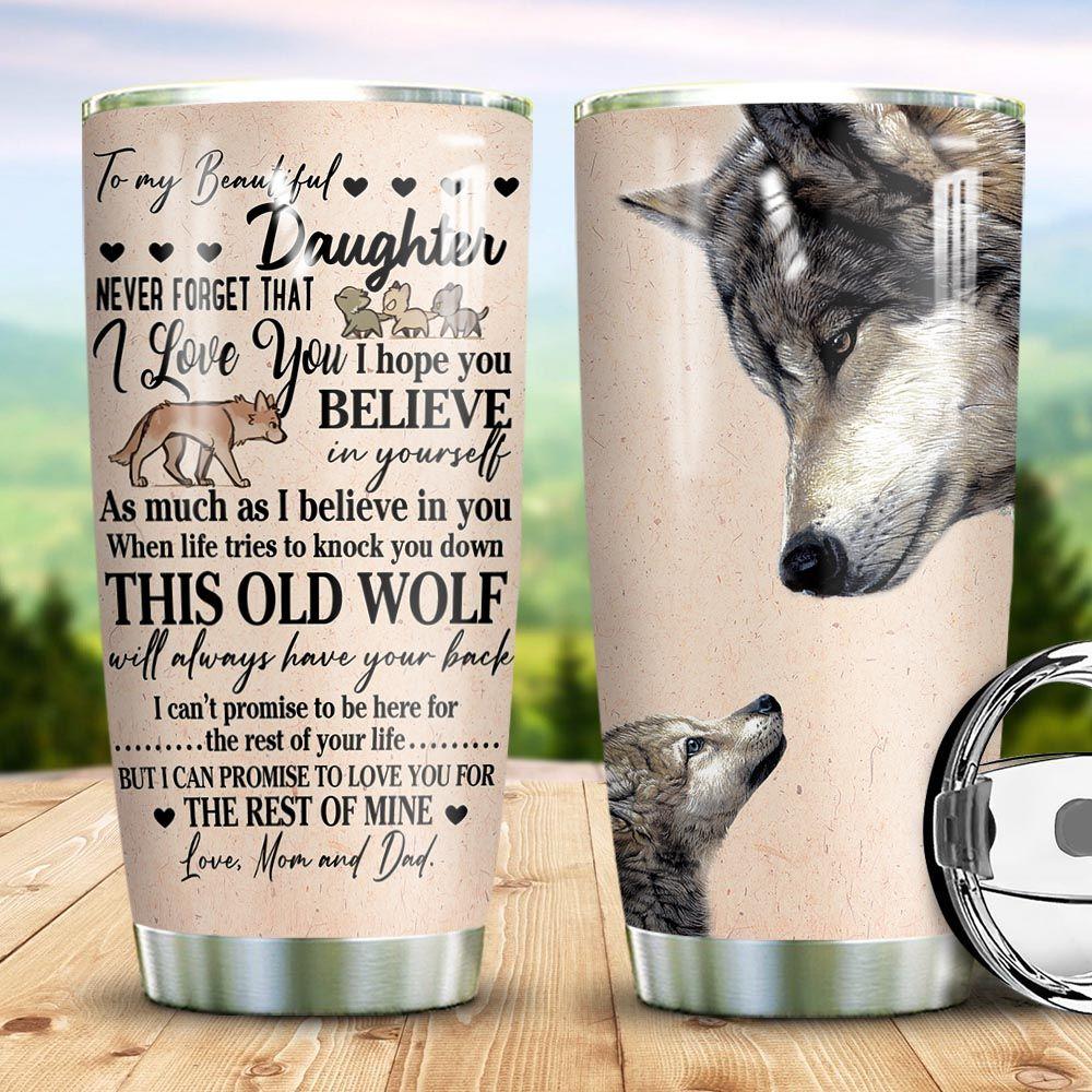 Wolf Parents To Daughter Stainless Steel Tumbler