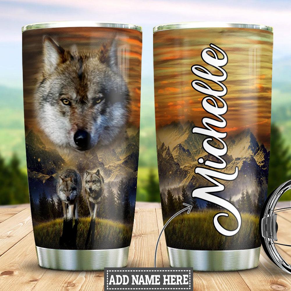 Wolf Personalized Stainless Steel Tumbler
