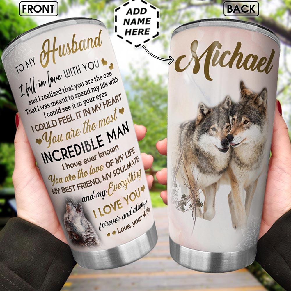 Wolf To My Husband Personalized Stainless Steel Tumbler