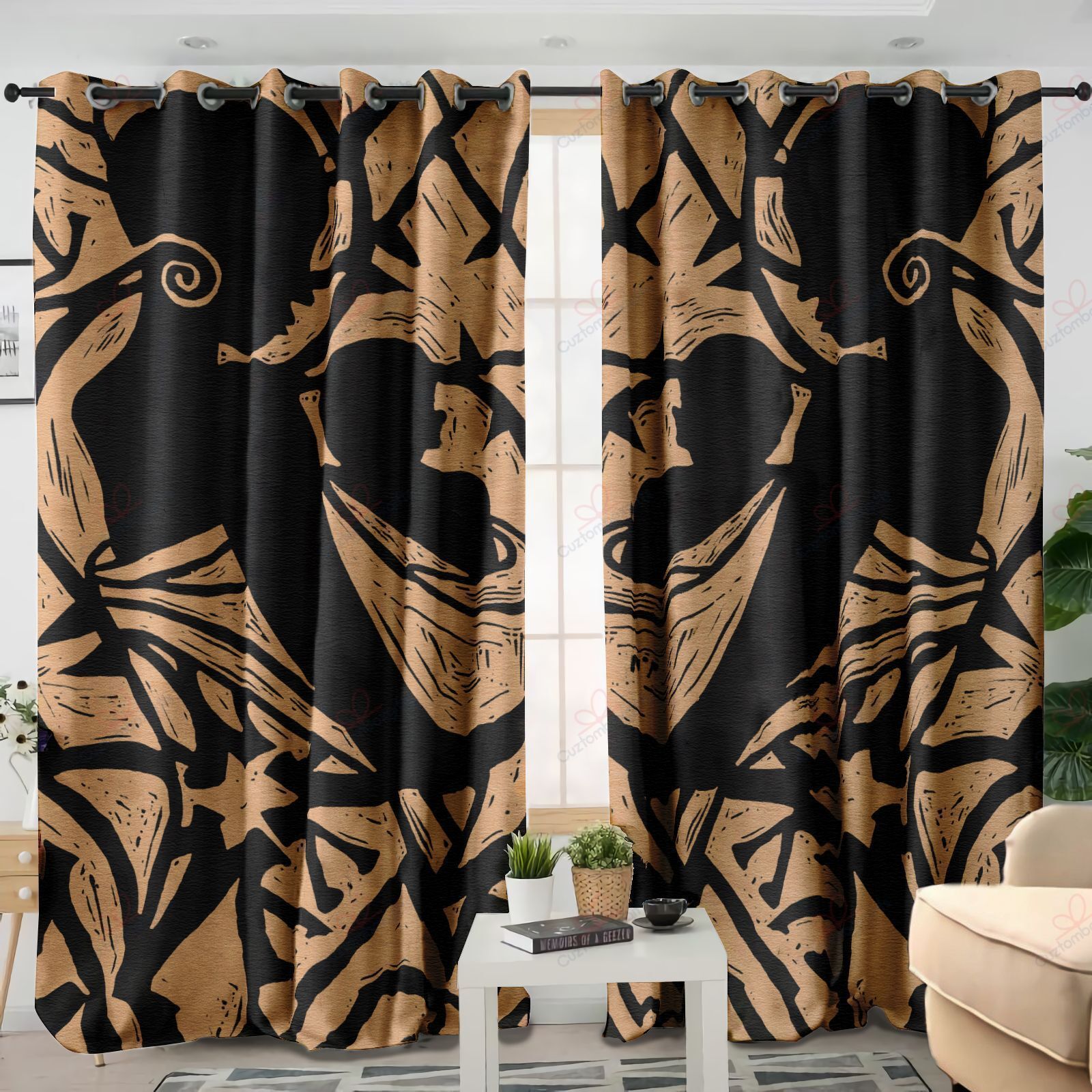 African Mother Printed Window Curtain Home Decor