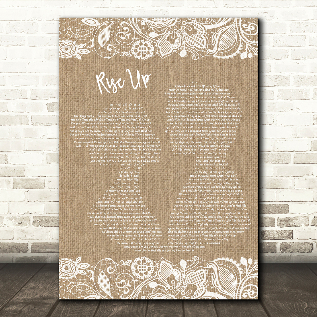 Andra Day Rise Up Burlap & Lace Song Lyric Music Print