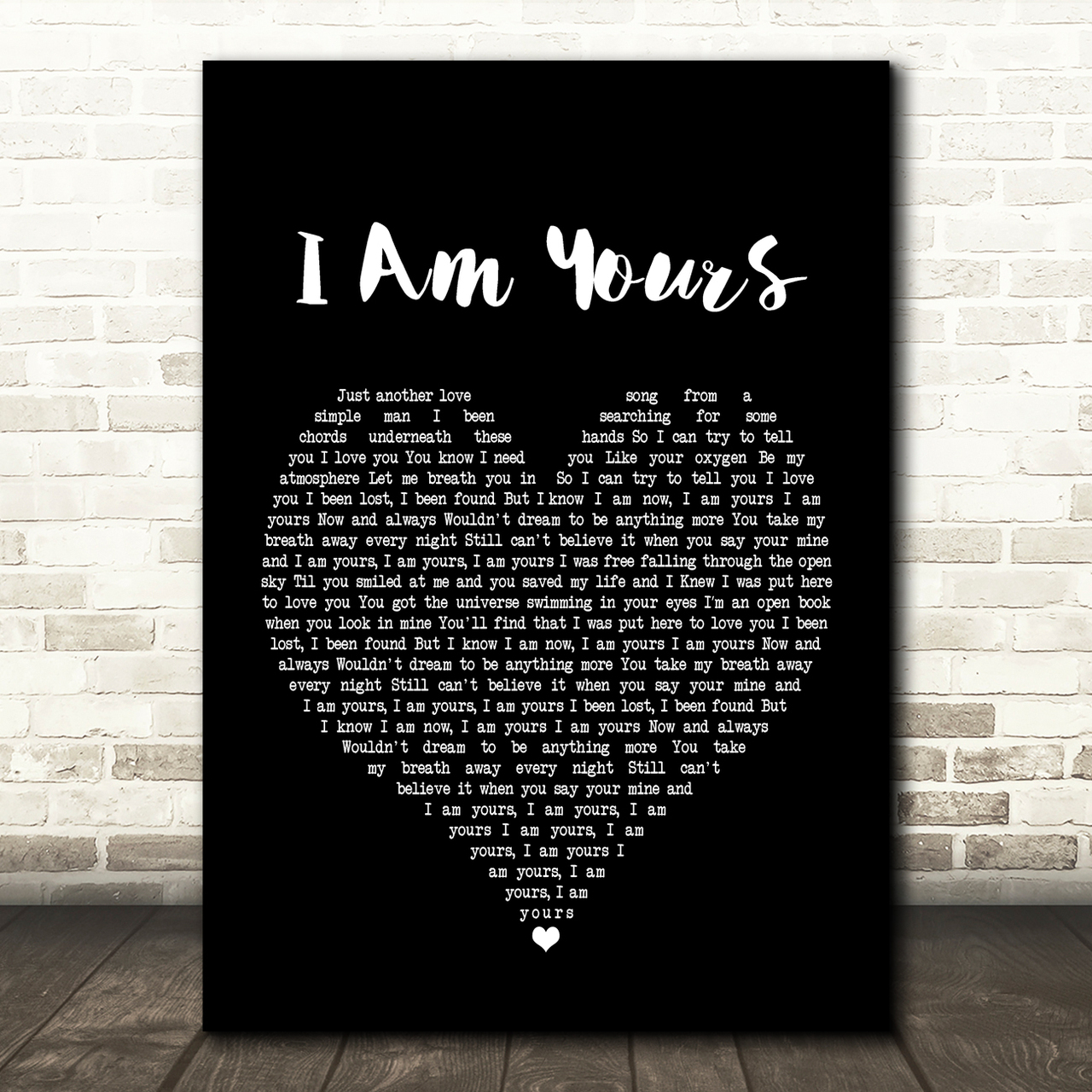 Andy Grammer I Am Yours Black Heart Song Lyric Music Print