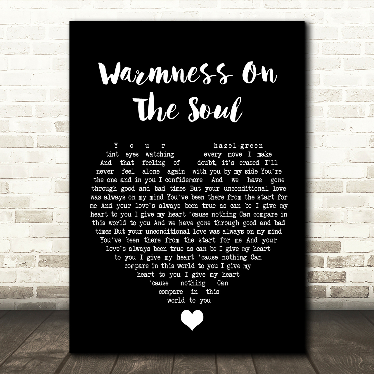 Avenged Sevenfold Warmness On The Soul Black Heart Song Lyric Wall Art Print