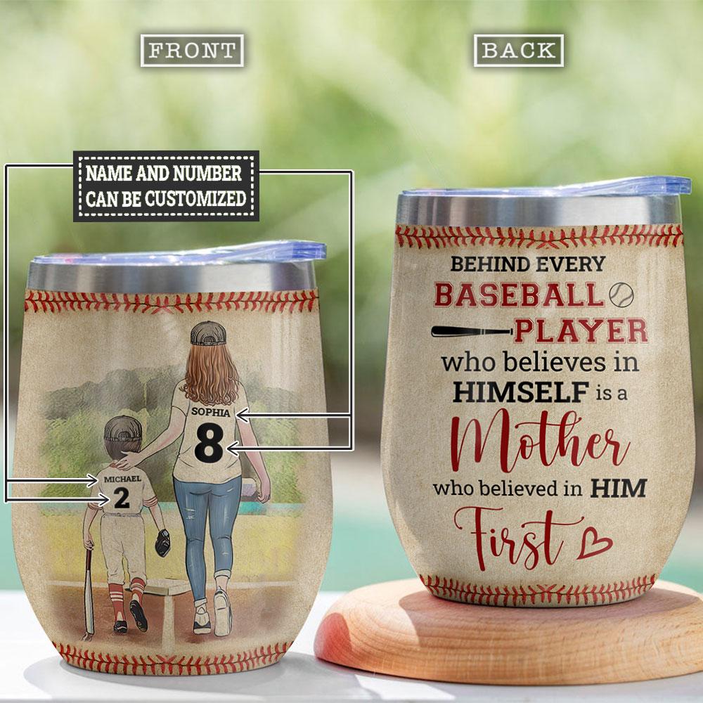 Baseball Mother And Son Wine Tumbler