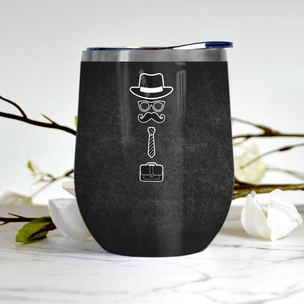 Best Dad Ever Dad Gift From Daughter Or Son On Fathers Day Present Idea For Father Wine Tumbler